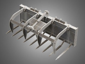 manure fork - spare part for jcb skid steer loader 3D Model