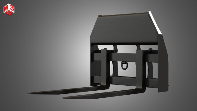pallet fork - spare part for jcb skid steer loader 3Dモデル .c4d .max .obj .3ds .fbx .stl .blend 
