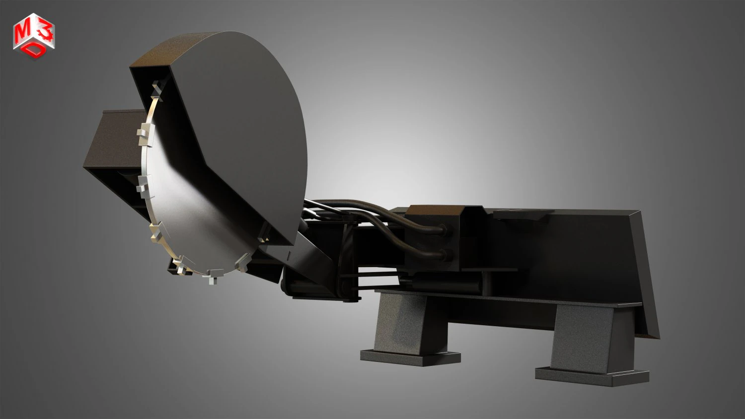 фреза для пнів - запчастина для міні-навантажувача jcb 3D Модель .c4d .max .obj .3ds .fbx .stl .blend 