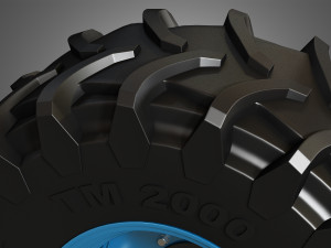 tractor tires and rims - t01 3D Model