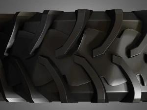 tractor tires and rims - t02 3D Model