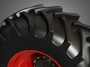 tractor tires and rims - t02 3D Model