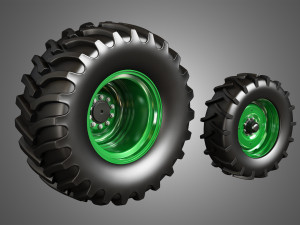 tractor tires and rims - t03 3D 모델