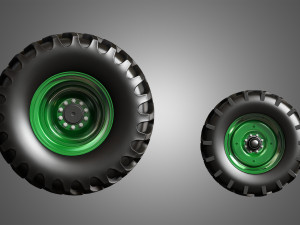 tractor tires and rims - t03 3D Модель