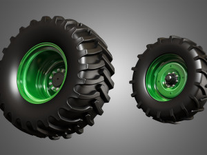 tractor tires and rims - t03 3D Модель
