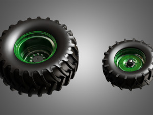tractor tires and rims - t03 3D Модель