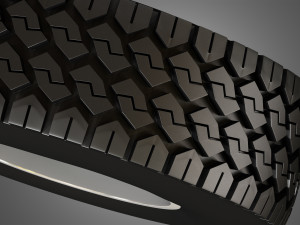 dump truck tires and wheels Model 3D
