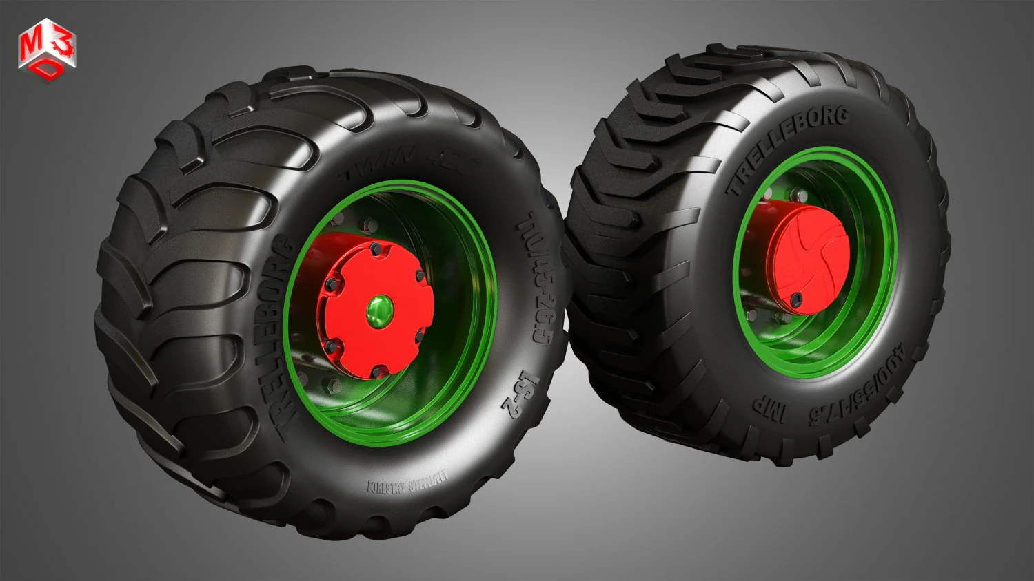 truck tires and wheels-t05 3D Model .c4d .max .obj .3ds .fbx .stl .blend 