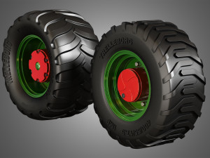 truck tires and wheels-t05 Modelo 3D