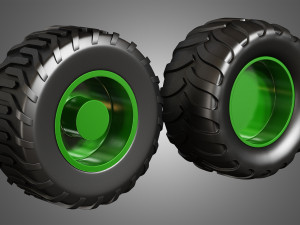 truck tires and wheels-t05 Modelo 3D