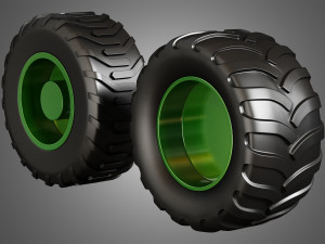 truck tires and wheels-t05 Modelo 3D