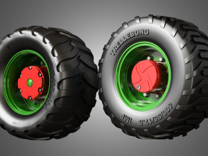 truck tires and wheels-t05 Modelo 3D