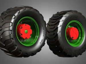 truck tires and wheels-t05 Modelo 3D