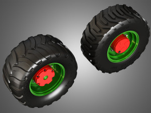 truck tires and wheels-t05 Modelo 3D