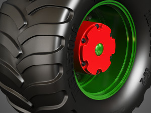 truck tires and wheels-t05 Modelo 3D