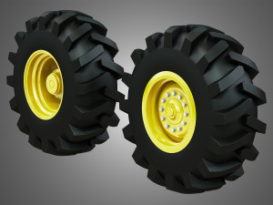 tractor tires and rims - t06 Model 3D