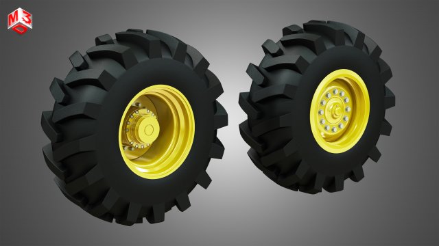 tractor tires and rims - t06 Model 3D .c4d .max .obj .3ds .fbx .stl .blend 