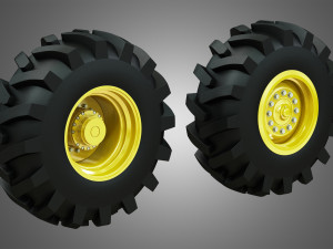 tractor tires and rims - t06 3D Model