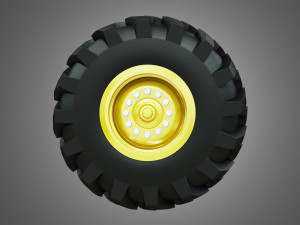 tractor tires and rims - t06 Model 3D