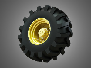 tractor tires and rims - t06 Model 3D