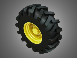tractor tires and rims - t06 Model 3D