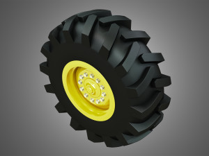 tractor tires and rims - t06 Model 3D
