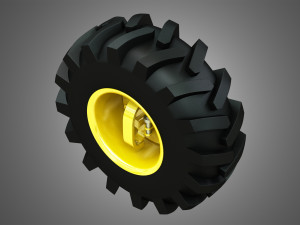 tractor tires and rims - t06 Model 3D