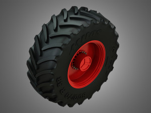 tractor tires and rims - t07 3D 모델