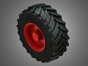 tractor tires and rims - t07 3D Model