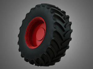 tractor tires and rims - t07 3D 모델