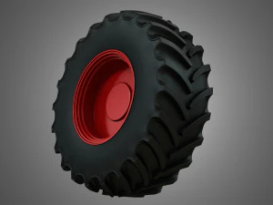 tractor tires and rims - t07 3D Model