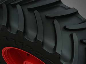 tractor tires and rims - t07 3D Model