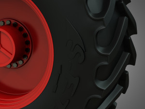 tractor tires and rims - t07 3D 모델