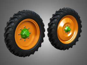 tractor tires and rims - t08 3D Model