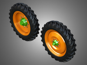 tractor tires and rims - t08 3D Model