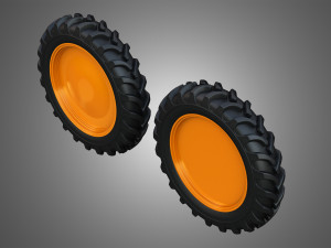 tractor tires and rims - t08 3D Model