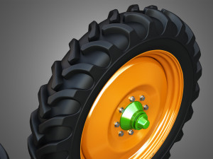 tractor tires and rims - t08 3D Model