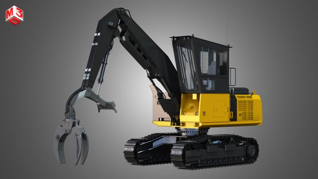 diecast 568 ll loader - forest machine 3D 模型 .c4d .max .obj .3ds .fbx .stl .blend 
