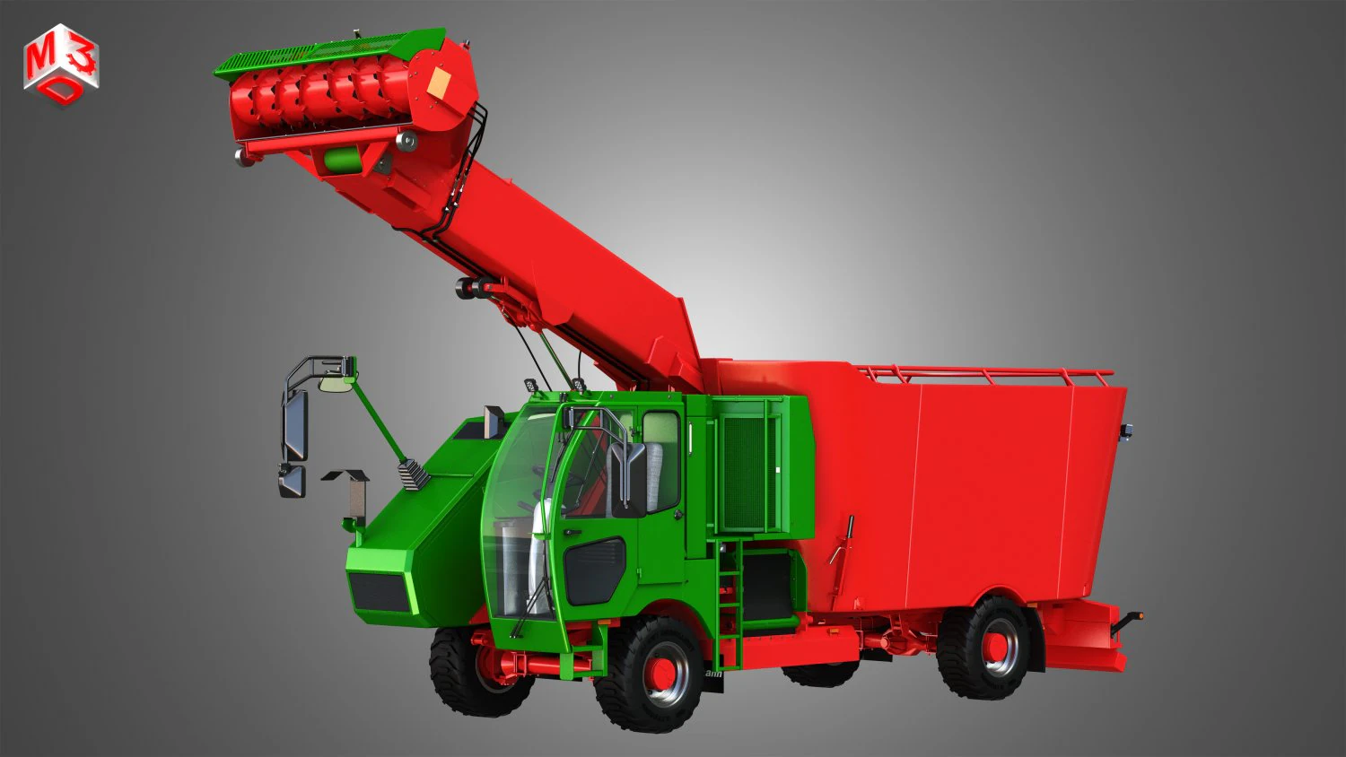 fodder mixing wagon 1402sf picking up 3D Model .c4d .max .obj .3ds .fbx .stl .blend 