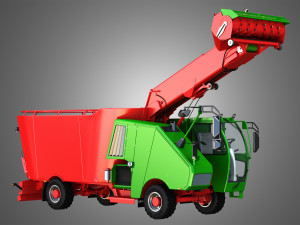 fodder mixing wagon 1402sf picking up 3D मॉडल