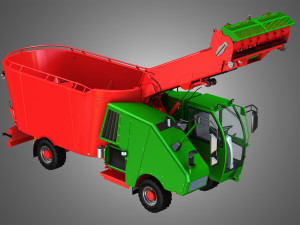 fodder mixing wagon 1402sf picking up 3D मॉडल