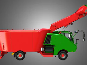 fodder mixing wagon 1402sf picking up 3D Model