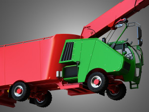 fodder mixing wagon 1402sf picking up 3D मॉडल