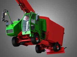 fodder mixing wagon 1402sf picking up 3D Model