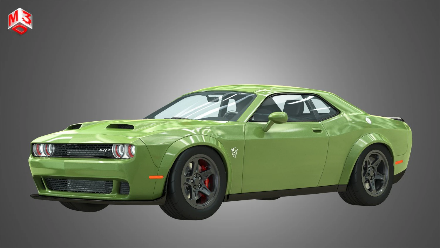 srt hellcat - dodge challenger 2021 3D Model .c4d .max .obj .3ds .fbx .stl .blend 