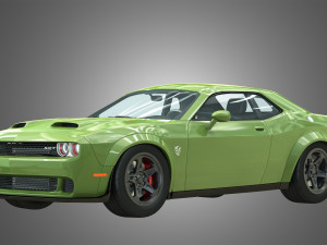 srt hellcat - dodge challenger 2021 3D Model