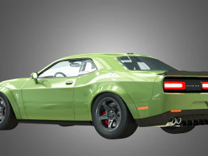 srt hellcat - dodge challenger 2021 3D Model