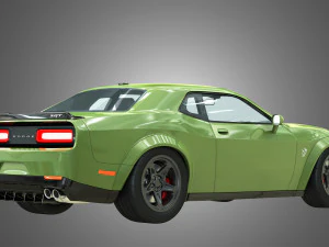 srt hellcat - dodge challenger 2021 3D Model