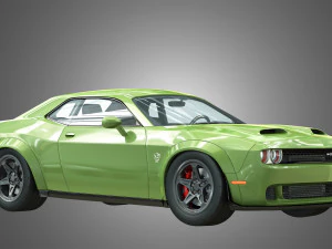 srt hellcat - dodge challenger 2021 3D Model