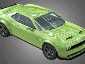 srt hellcat - dodge challenger 2021 3D Model